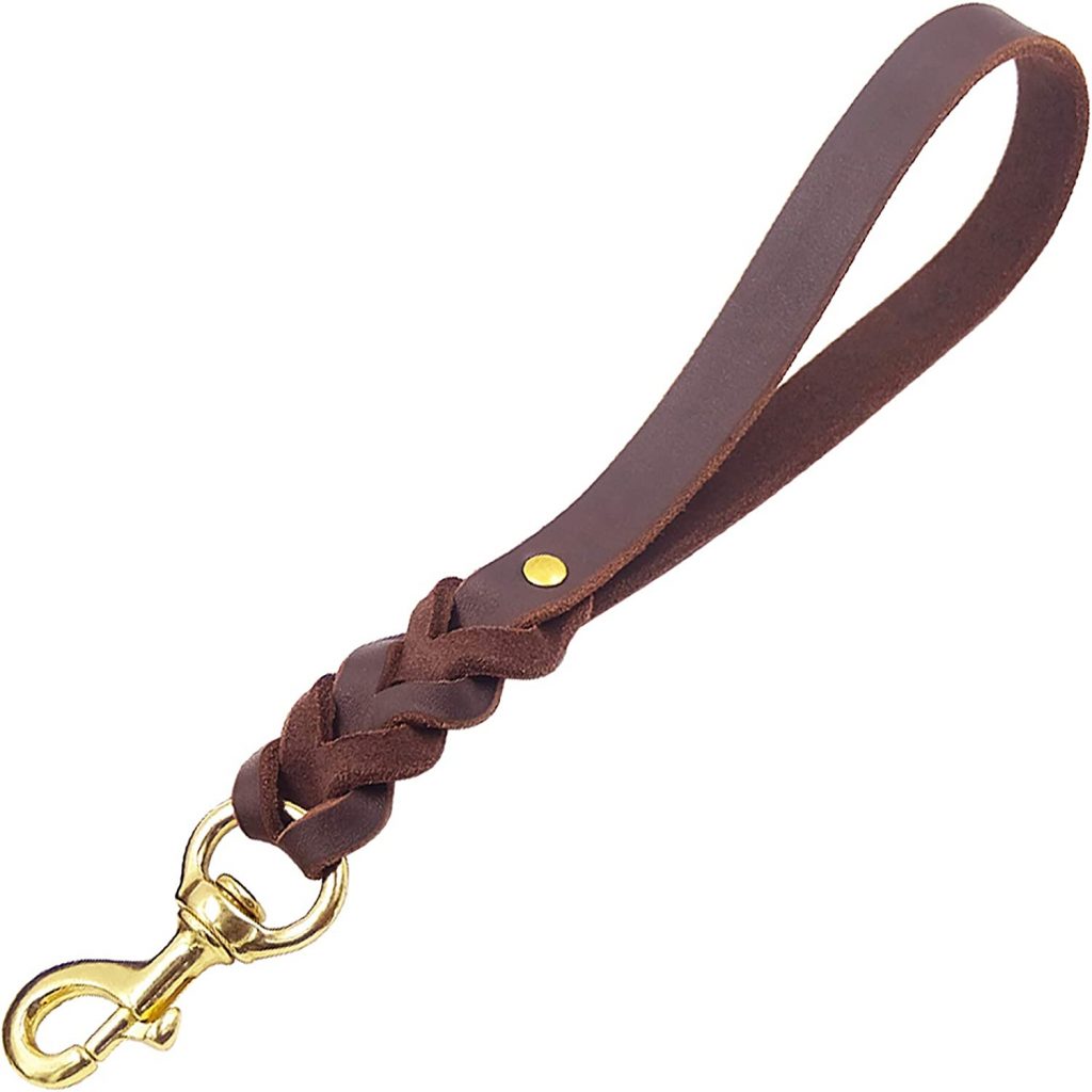 Multifunctional Dog Leash 8ft,Strong and Soft Leather Dog Leash Adjustable,  Hands Free,Crossbody, Double Dog Leash, for Service Dogs, Large Dogs