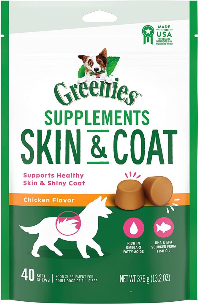 Skin & Coat Greenies Dog Treat Supplements