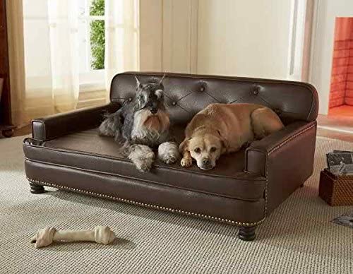 Enchanted Home Pet Leather Sofa Bed