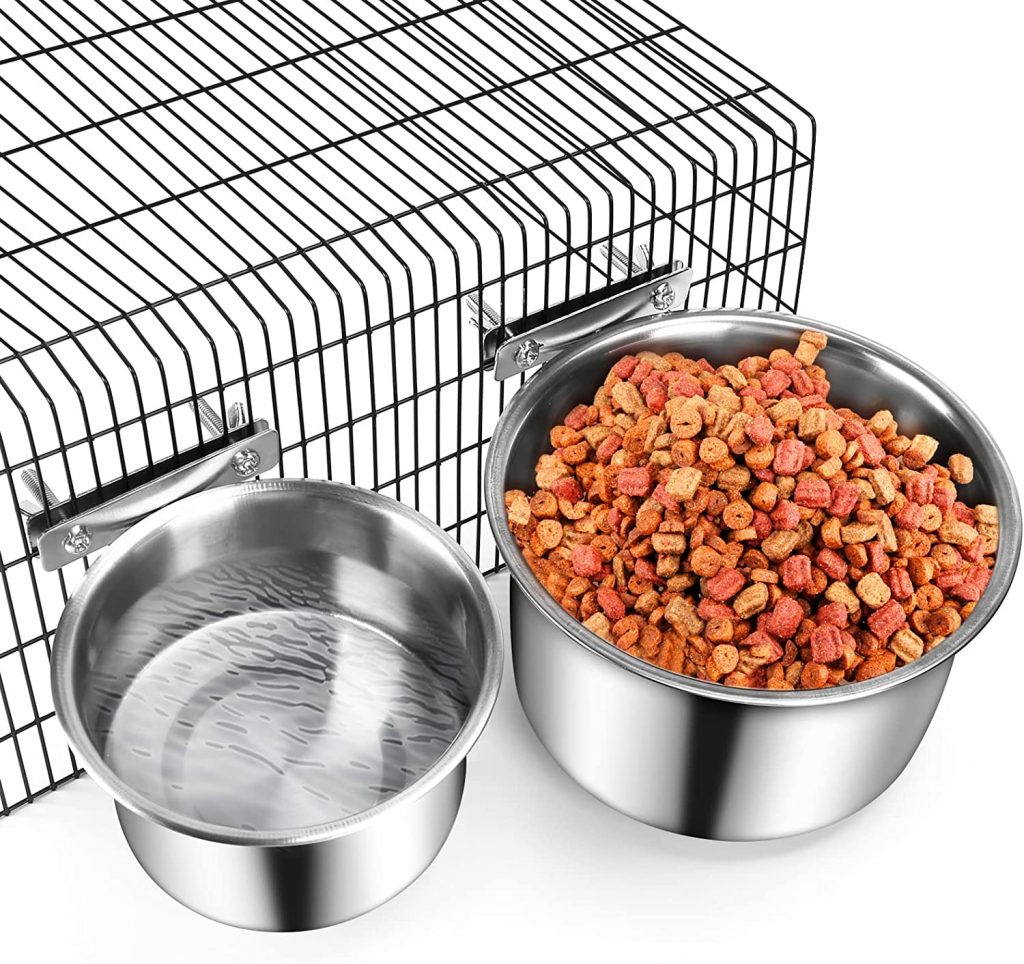 Non-Slip Metal Kennel Feeders