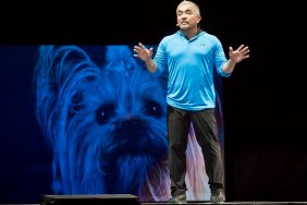 BERLIN, GERMANY - MARCH 04: American dog trainer Cesar Millan performs live during his show at the Max-Schmeling-Halle on March 4, 2017 in Berlin, Germany. (Photo by Frank Hoensch/Getty Images)