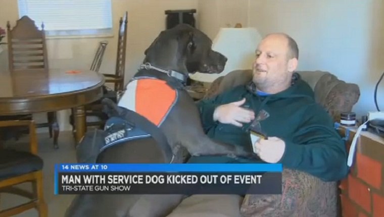 Veteran Asked To Leave Gun Show For Having Service Dog With Him - DogTime