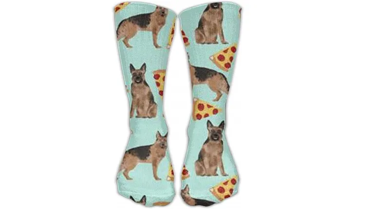 german shepherd pizza socks