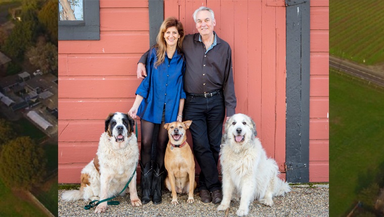 founders of jameson animal rescue ranch with their dogs