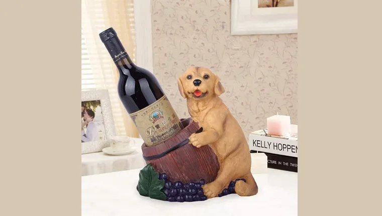 Wine Rack Playful Pup Bottle Holder