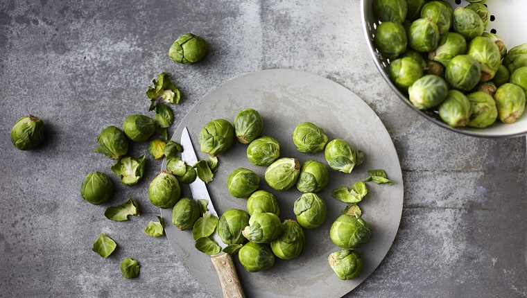 Preparing organic Brussels Sprouts