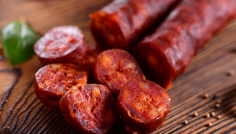 Traditional spanish sausage - chorizo