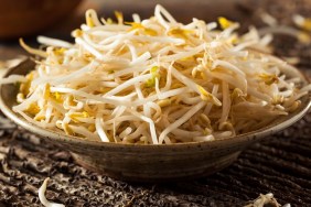 Raw Healthy White Bean Sprouts Ready for Cooking