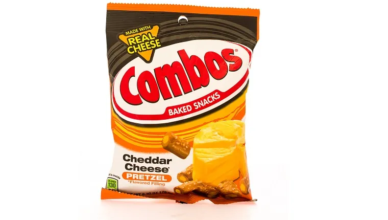Winneconni, WI, USA - 16 June 2015: Bag of Combos in cheddar cheese flavor