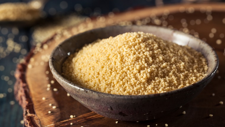 Raw Organic French Couscous in a Bowl