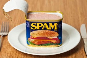 Richmond, Virginia, USA - May 23rd, 2013: Opened Can Of SPAM On A Dinner Plate.