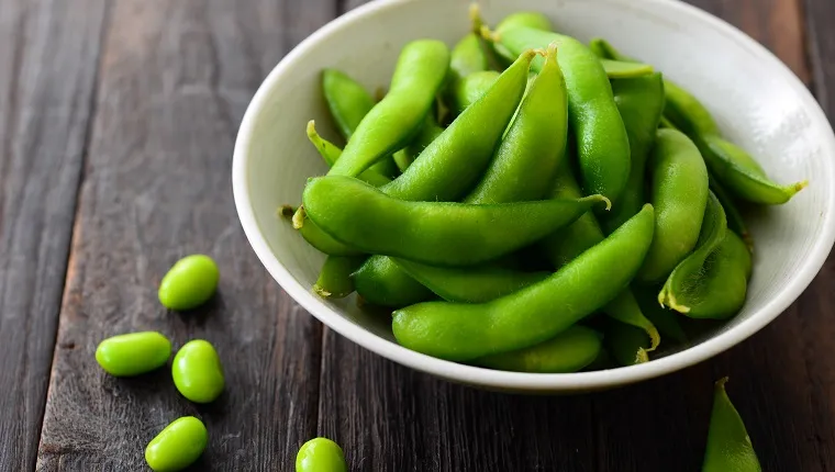 cooked green soybeans