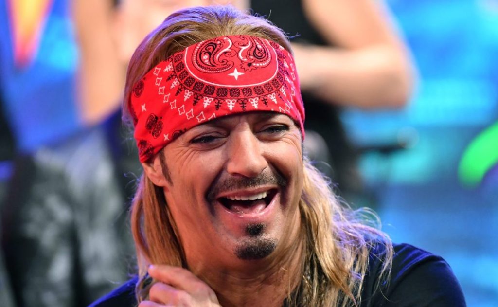close-up of Poison frontman Bret Michaels smiling