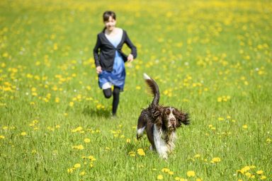 Shaggy dog Runt running with Annie Shearer in this upcoming movie adaptation of Craig Silvey's bestselling novel