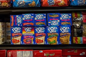 Boxes of Pop-Tarts sit for sale at the Metropolitan Citymarket in the East Village neighborhood of New York City. Kellogg, maker of Pop-Tarts, actually was inspired by Post's dog food.