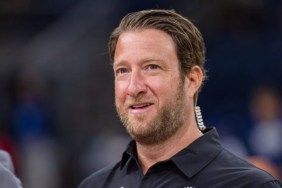 Barstool Founder Dave Portnoy at a game arena, Dave Portnoy recently adopted a dog from an Atlanta-based animal shelter