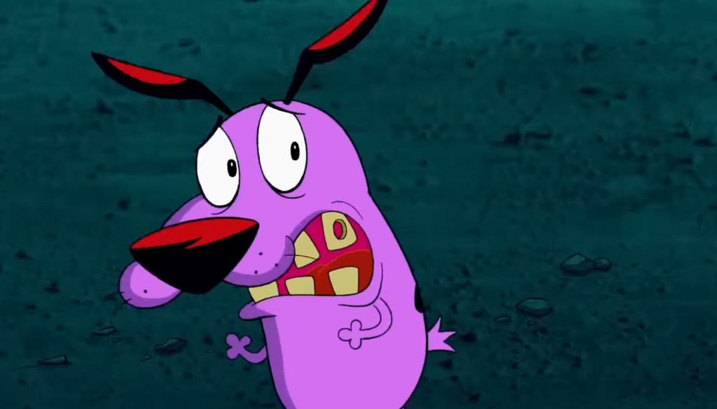 Portrait of Courage the Cowardly Dog.