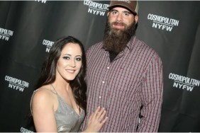 Jenelle Evans and David Eason pose at the Cosmopolitan New York Fashon Week #Eye Candy event After Party at Planet Hollywood Times Square on February 8, 2019 in New York City.