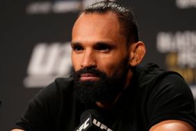 Michel Pereira of Brazil is seen on s during the UFC 291 press conference at Salt Palace Convention Center on July 27, 2023 in Salt Lake City, Utah.