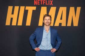 Glen Powell at the Hit Man Photo Call held at the Four Seasons Austin on May 17, 2024 in Austin, Texas.