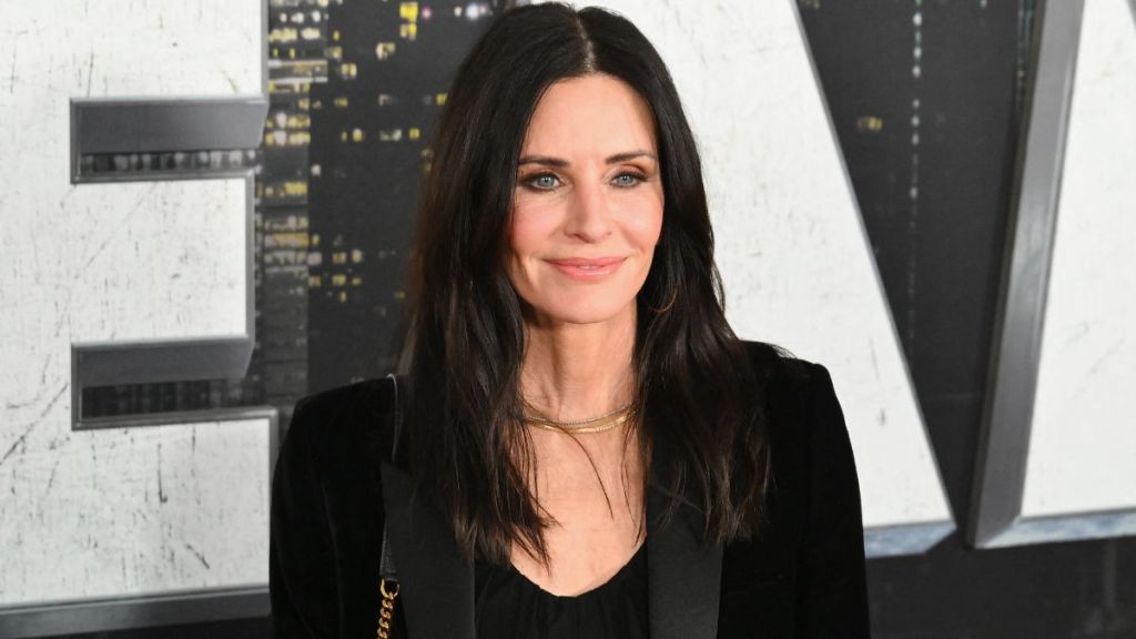 Actress Courteney Cox arrives for the world premiere of "Scream VI" at AMC Lincoln Square in New York City on March 6, 2023.