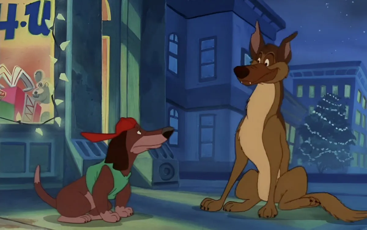 Charlie and Itchy from the movie “An All Dogs Christmas Carol”