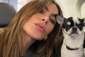 Sofia Vergara with her dog Amore