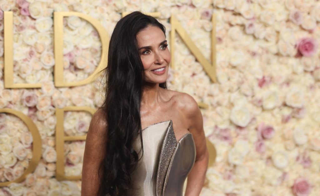 Demi Moore at the 2025 Golden Globes.