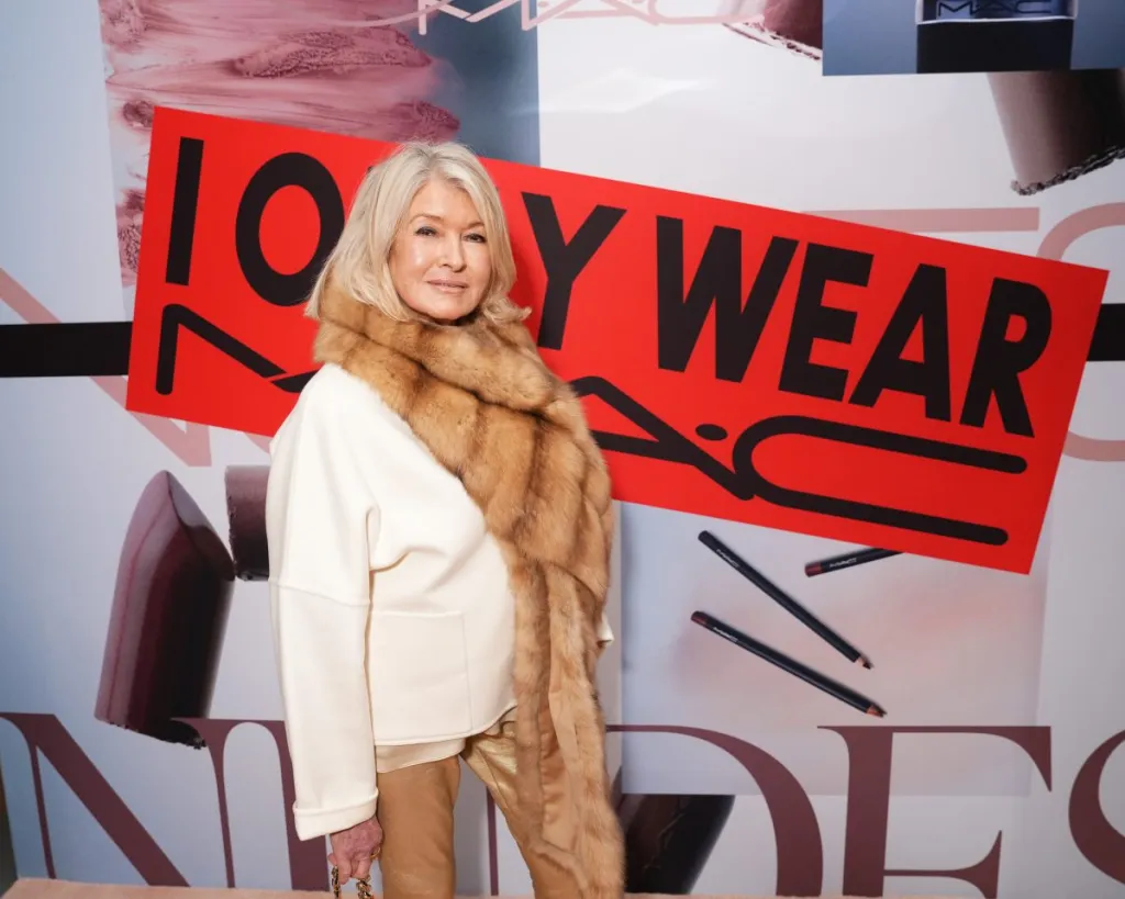 Martha Stewart attends I Only Wear MAC Event at MAC Soho on February 06, 2025 in New York City.