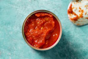 Tomato sauce in a can.