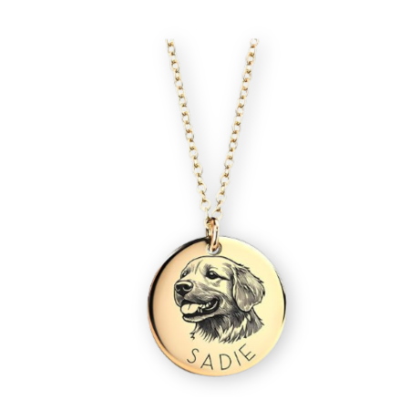 MignonandMignon Personalized Pet Portrait Necklace