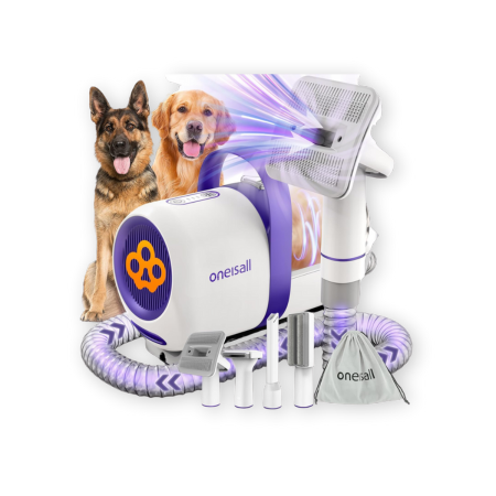 Oneisall Dog Hair Vacuum and Grooming Kit