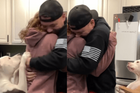 dog hug video