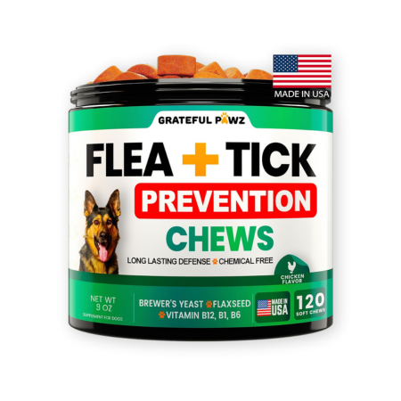 GRATEFUL PAWZ Flea + Tick Prevention Chews