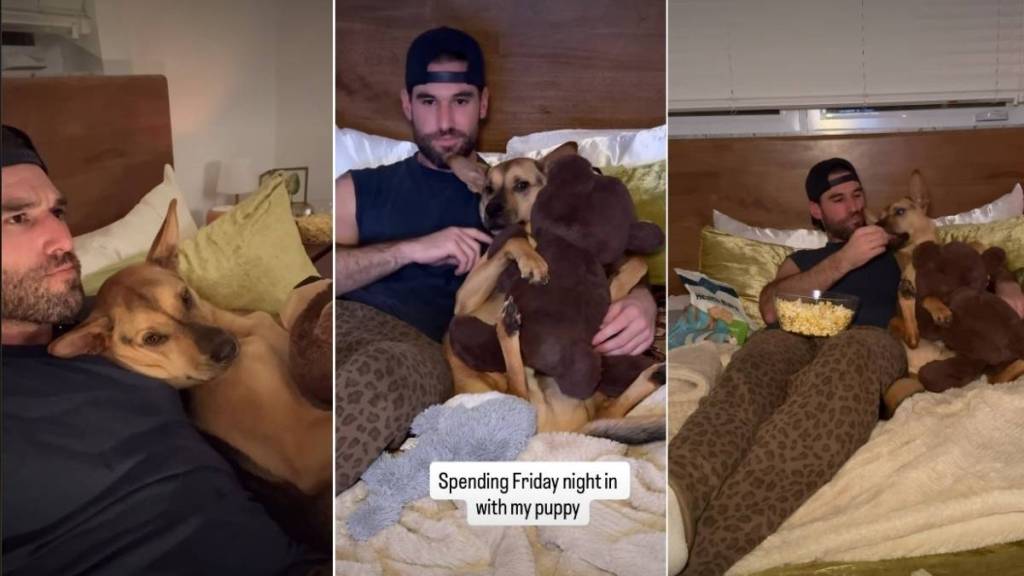 Rescue Puppy & Owner's Idea of Cozy Night Is Everything