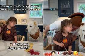 Video: Golden Retrievers Painting With Toddler Will Make Your Day