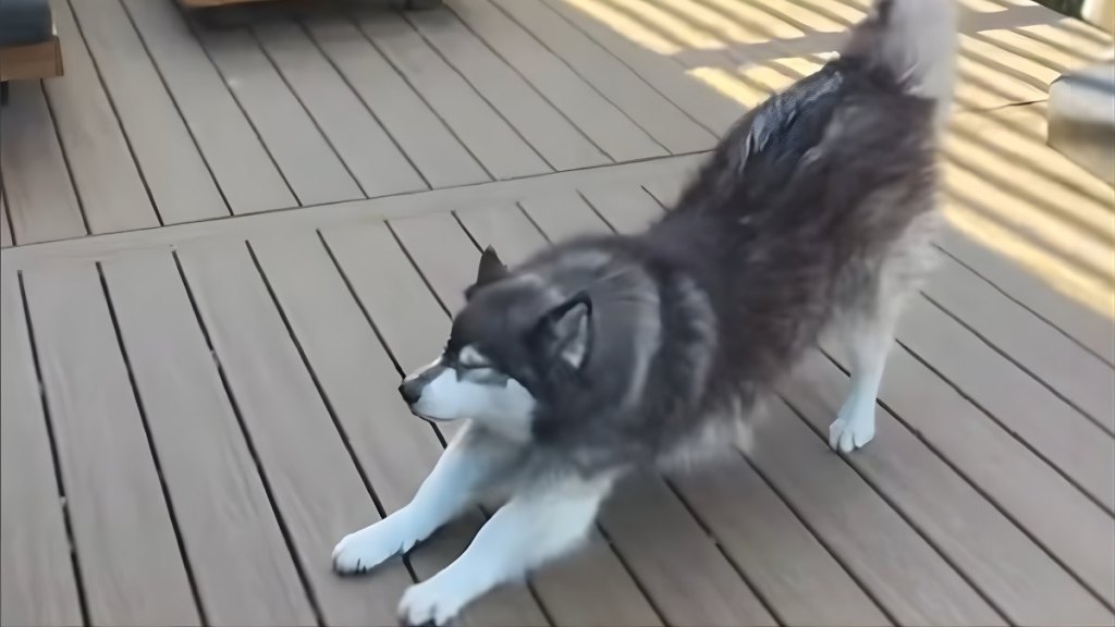 Video: Husky Is Absolutely Against Owner Plucking Out His Floof