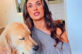 Golden Retriever Falls Asleep in Owner's Arms While She's Talking