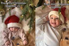 Video Shows Golden Retriever’s First & Third Christmas With Little Boy