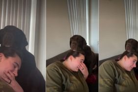 This Dog Uses His Owner's Head As a Surface to Rest on