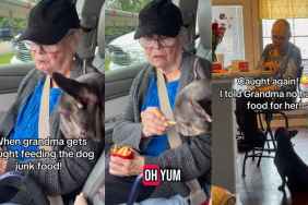Dog & Grandma Are Partners in Crime When It Comes To Sharing Human Food