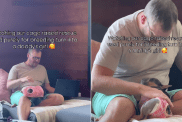 Rescue Dog Raised in a Cage Finally Gets To Be Dad’s Little Girl Now