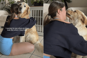 dog mom hugs