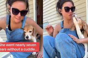 Rescue Dog Went Years Without Cuddles, Now Fully Relaxes & Melts Into Mom’s Arms