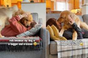 Golden Retriever’s Sweet Hugs & Kisses Make Mom Feel Like She Hit the Jackpot