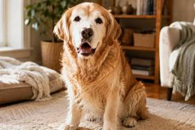 Senior Golden Retriever find voice