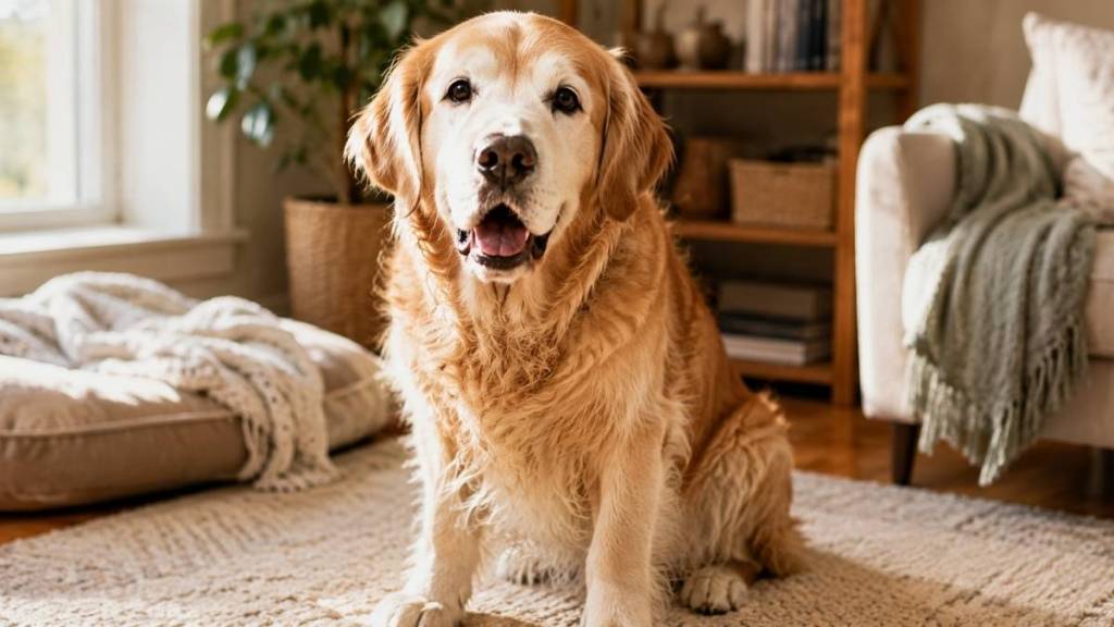 Senior Golden Retriever find voice