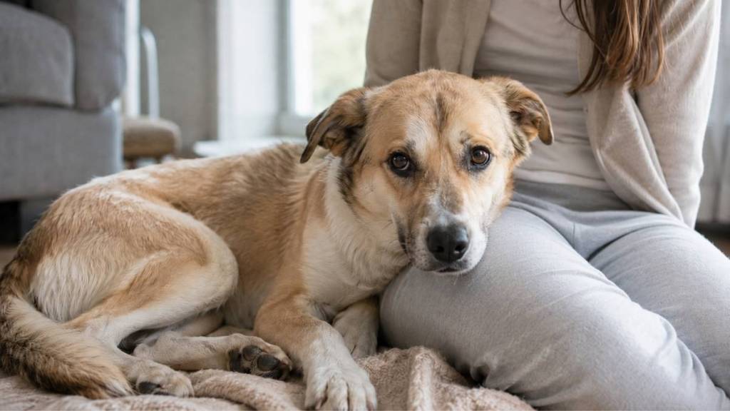 Shelter Dog Rescued From Life on Streets Doesn’t Trust Mom Yet but Still Wants Snuggles