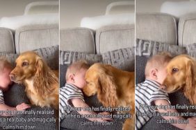 Dog Magically Calms a Crying Baby With His Soothing Voice