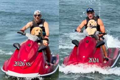 Golden Retriever Was a Baby When He Started Jet Skiing With Dad & Nothing’s Changed